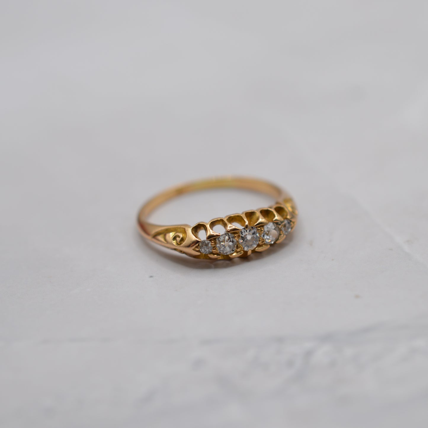 Antique 18ct Gold Five-Stone Diamond Ring