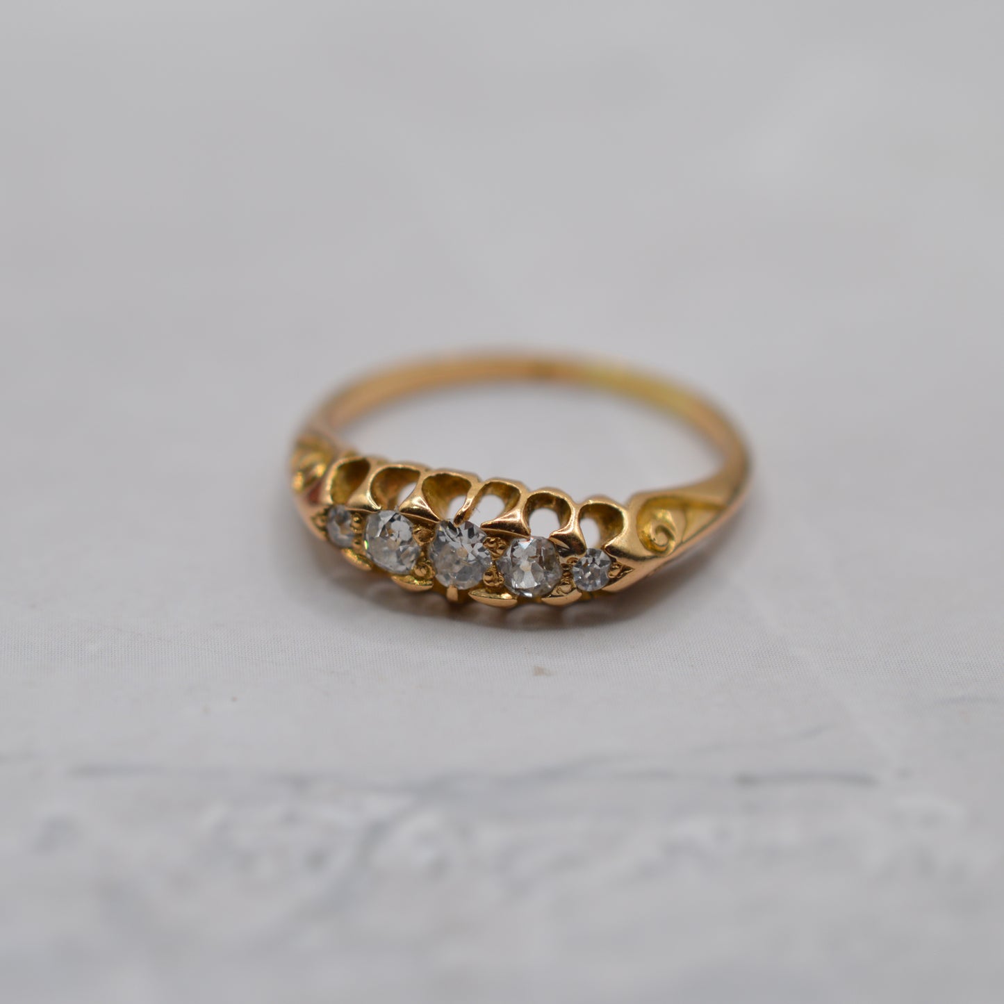 Antique 18ct Gold Five-Stone Diamond Ring