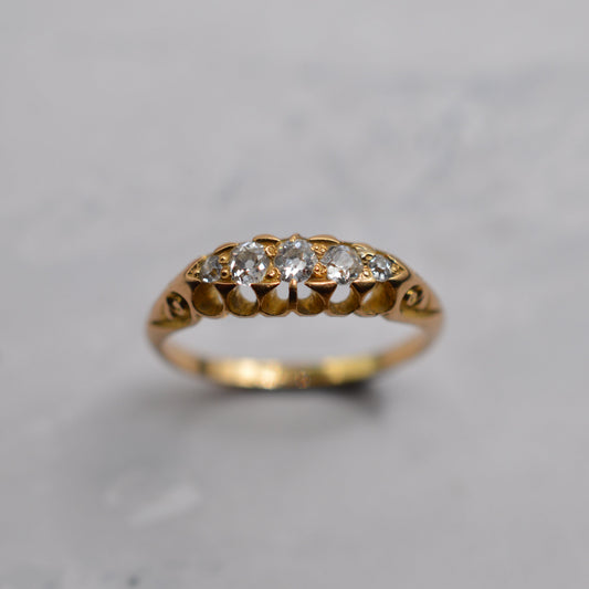 Antique 18ct Gold Five-Stone Diamond Ring