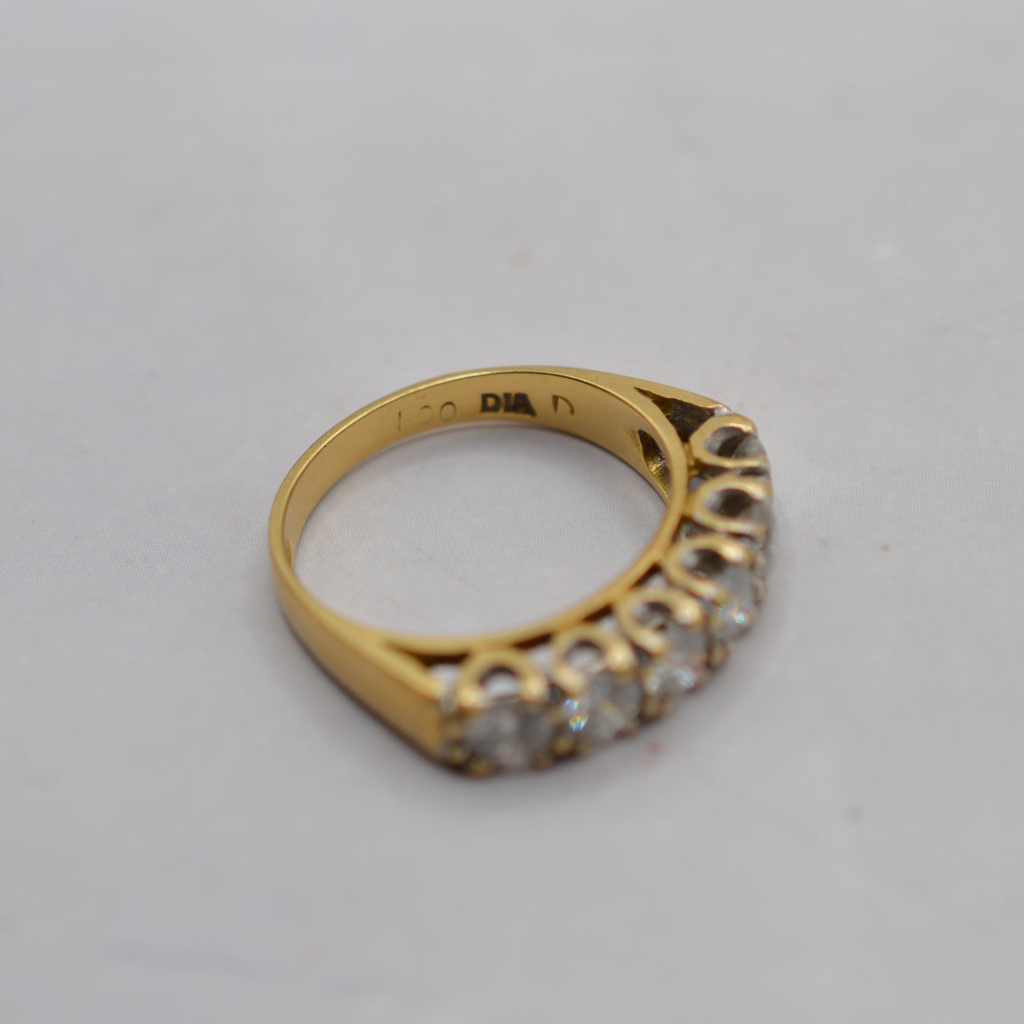 18ct Gold 1ct Diamond Half-Eternity Ring