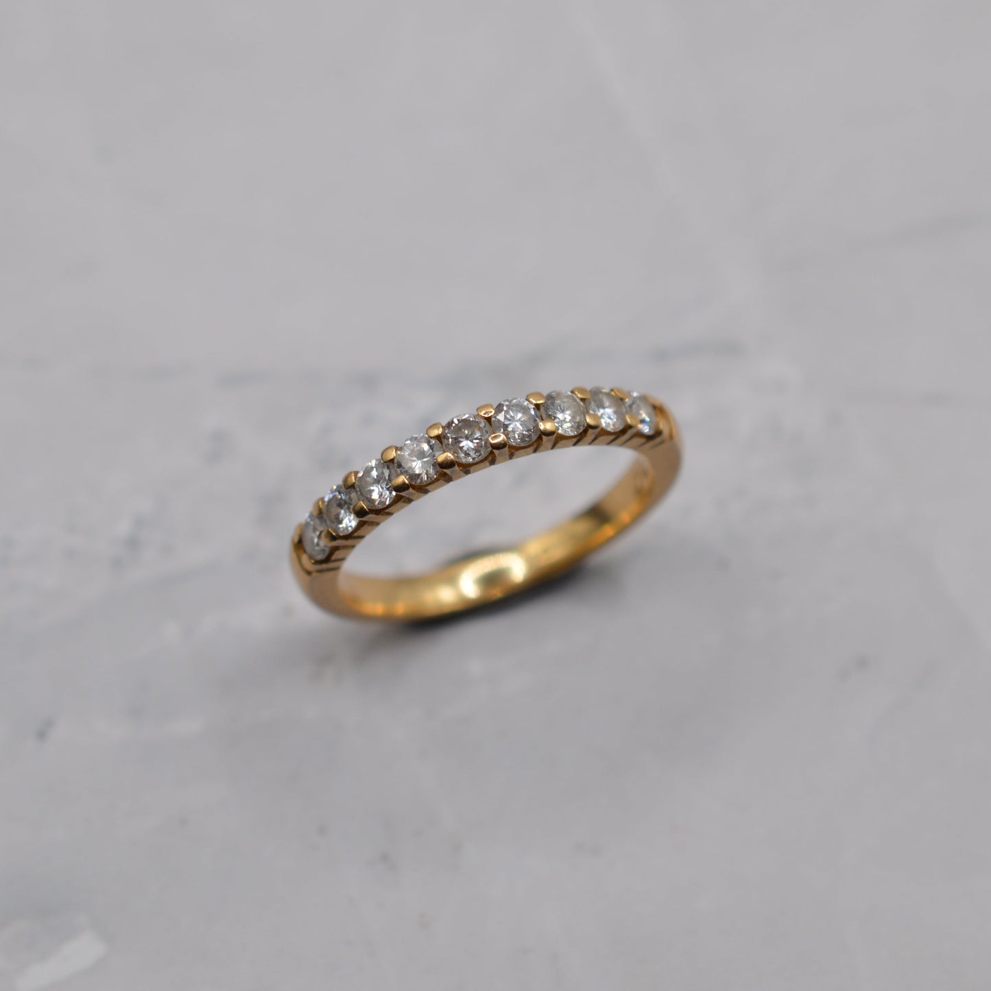 18ct Gold 0.50ct Diamond Half-Eternity Ring