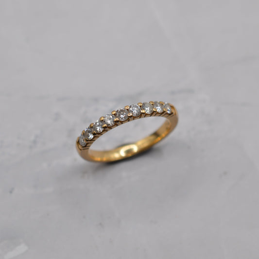 18ct Gold 0.50ct Diamond Half-Eternity Ring