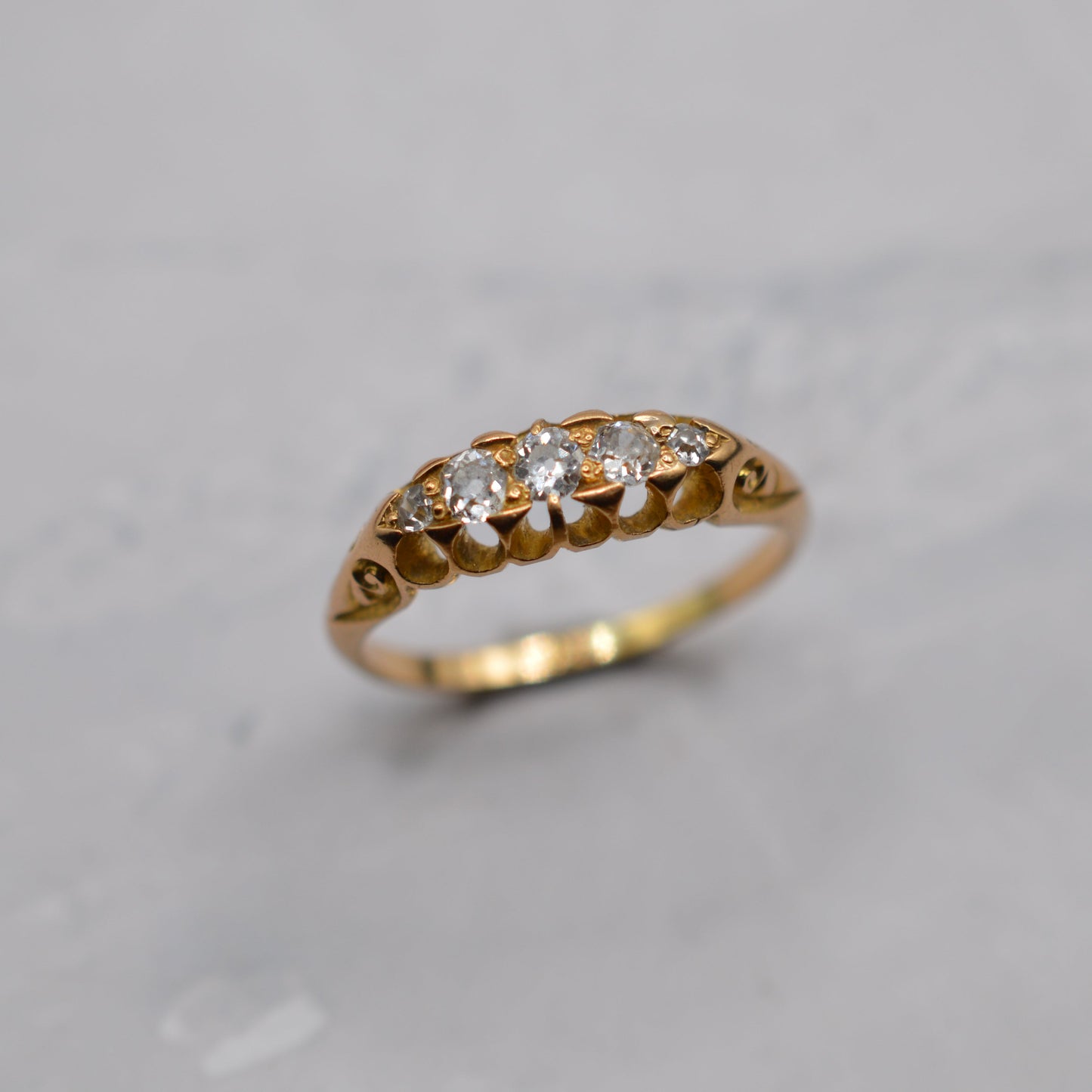 Antique 18ct Gold Five-Stone Diamond Ring