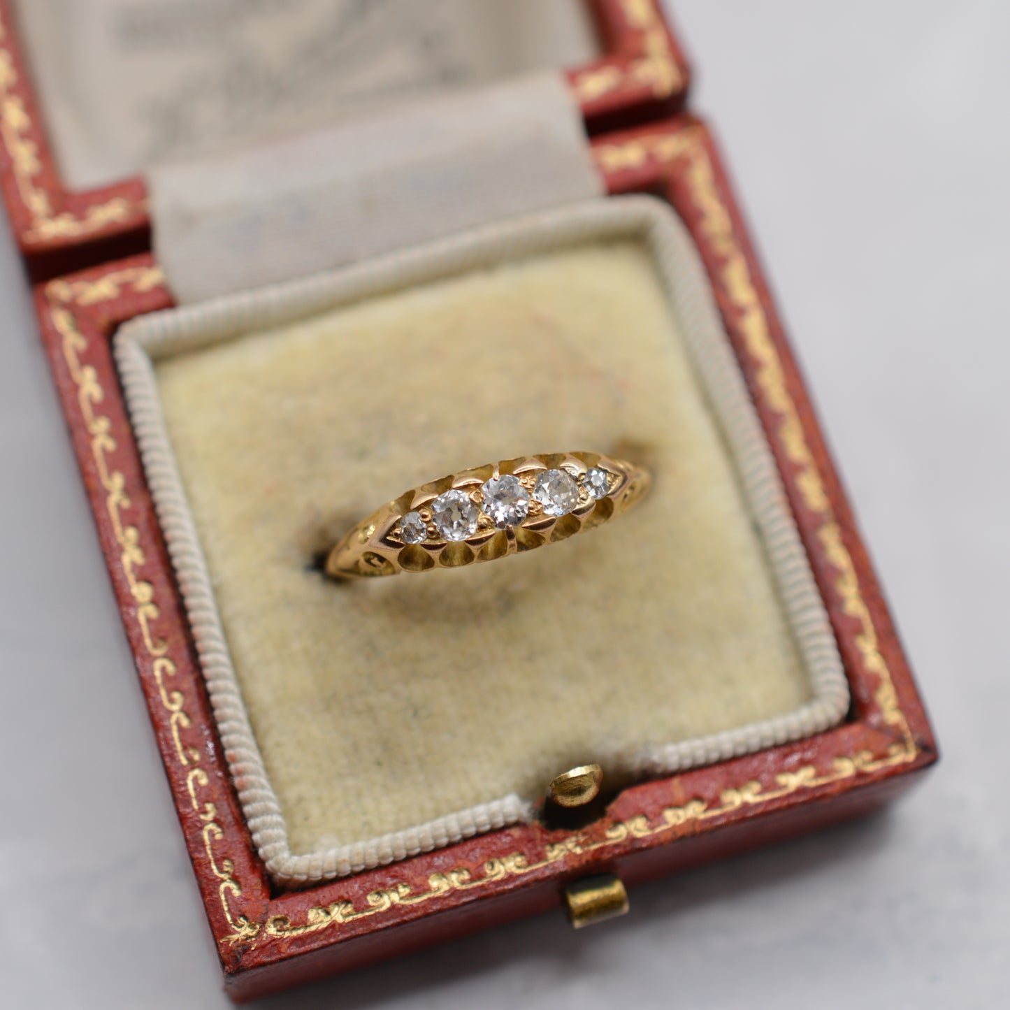Antique 18ct Gold Five-Stone Diamond Ring