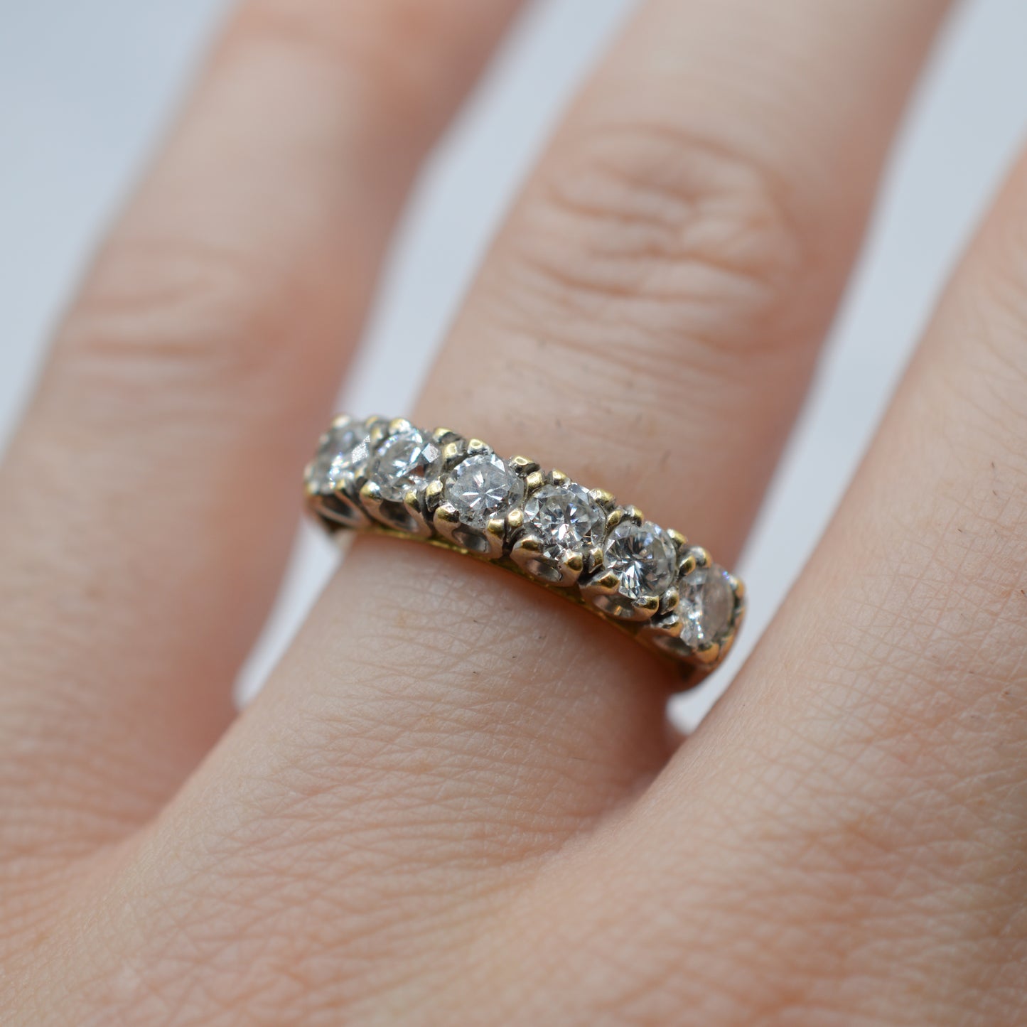 18ct Gold 1ct Diamond Half-Eternity Ring