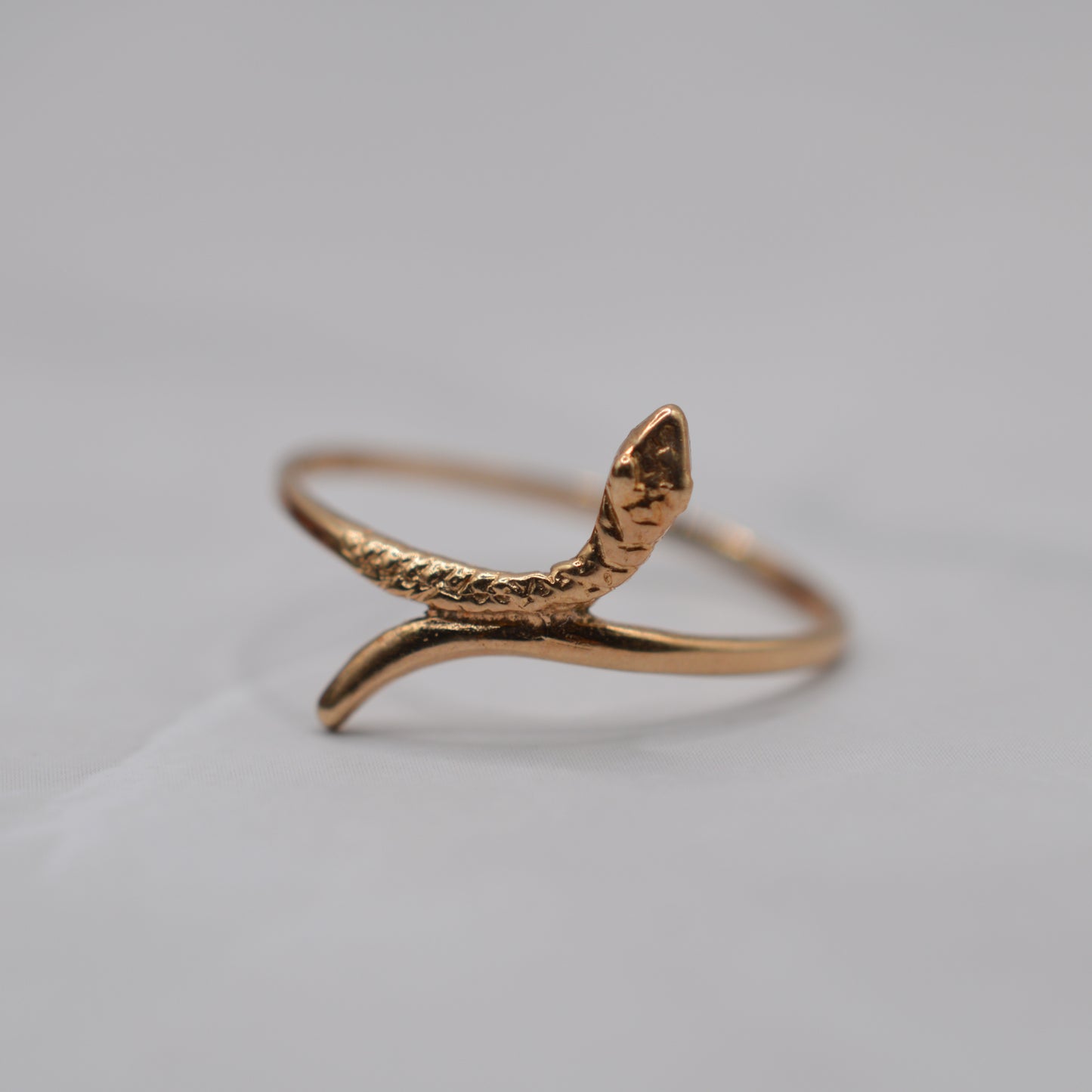 1980s Vintage 9ct Gold Snake Ring