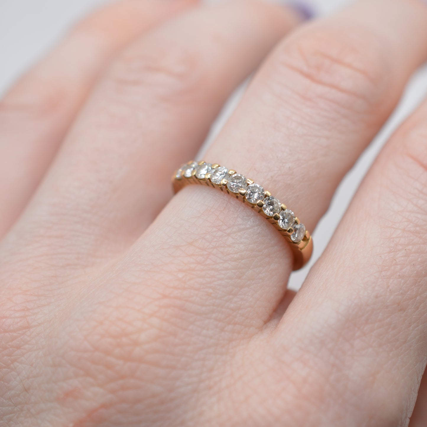 18ct Gold 0.50ct Diamond Half-Eternity Ring