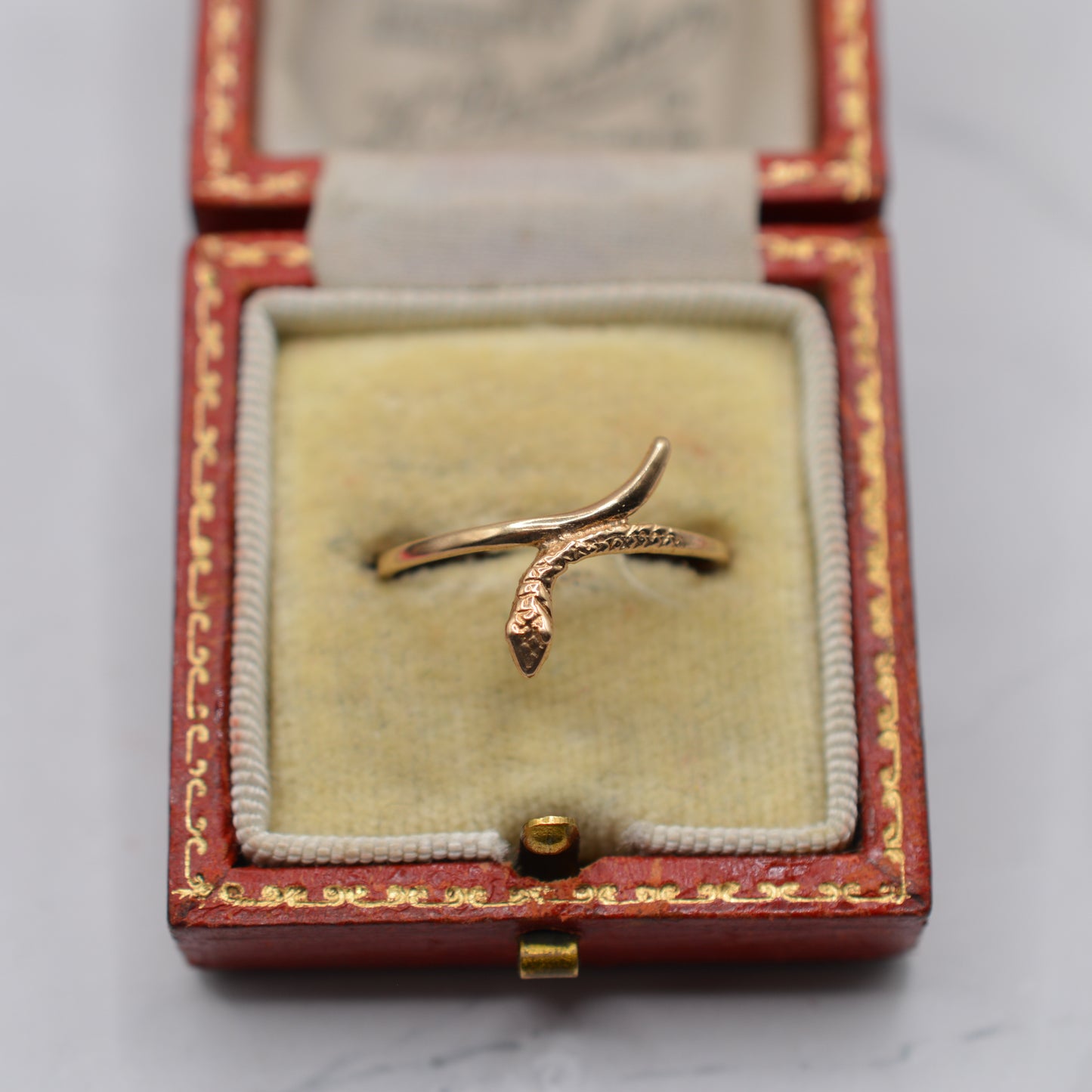 1980s Vintage 9ct Gold Snake Ring