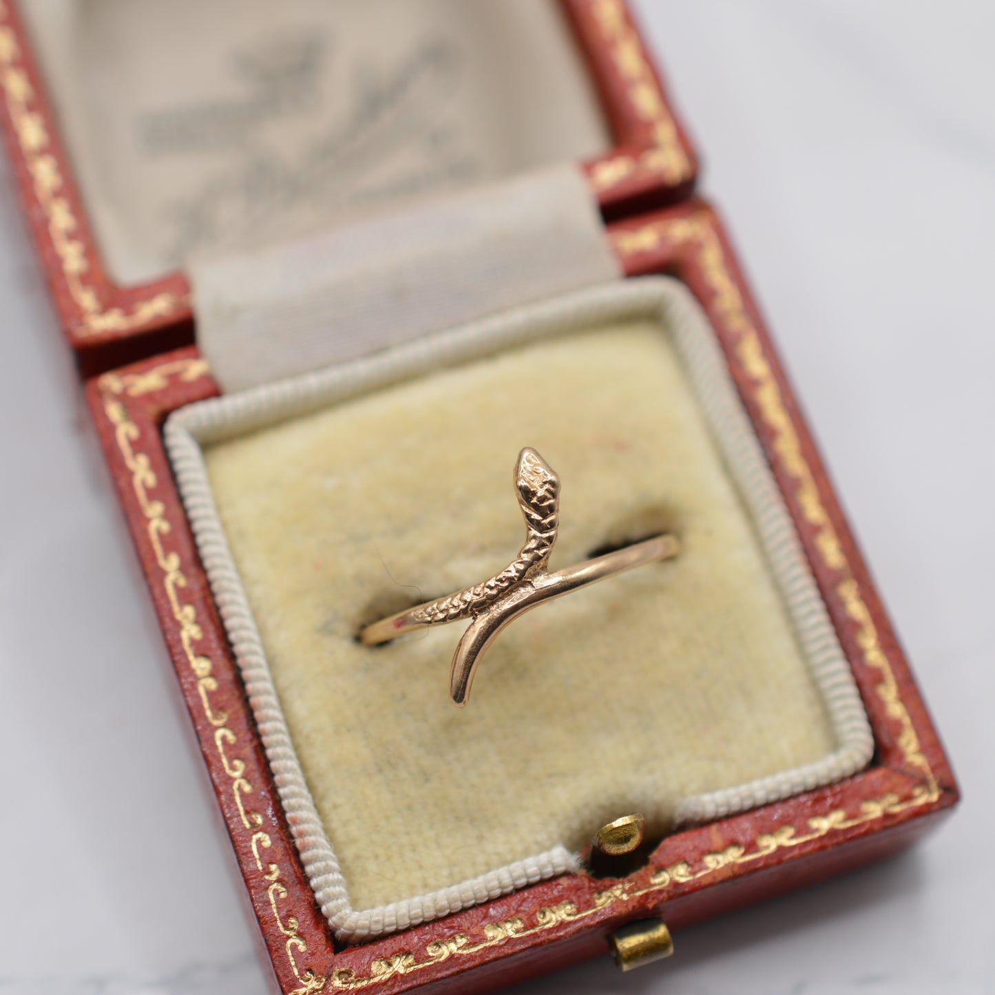 1980s Vintage 9ct Gold Snake Ring