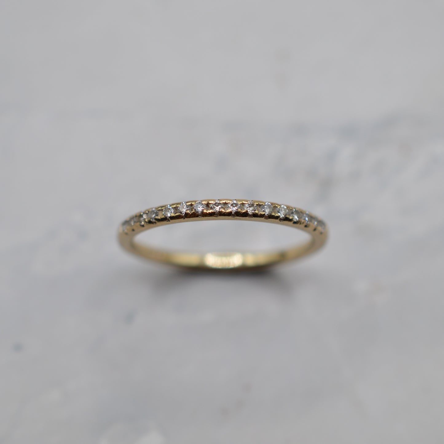 Stacking 18ct Gold Diamond Cluster & Half-Eternity Ring Set