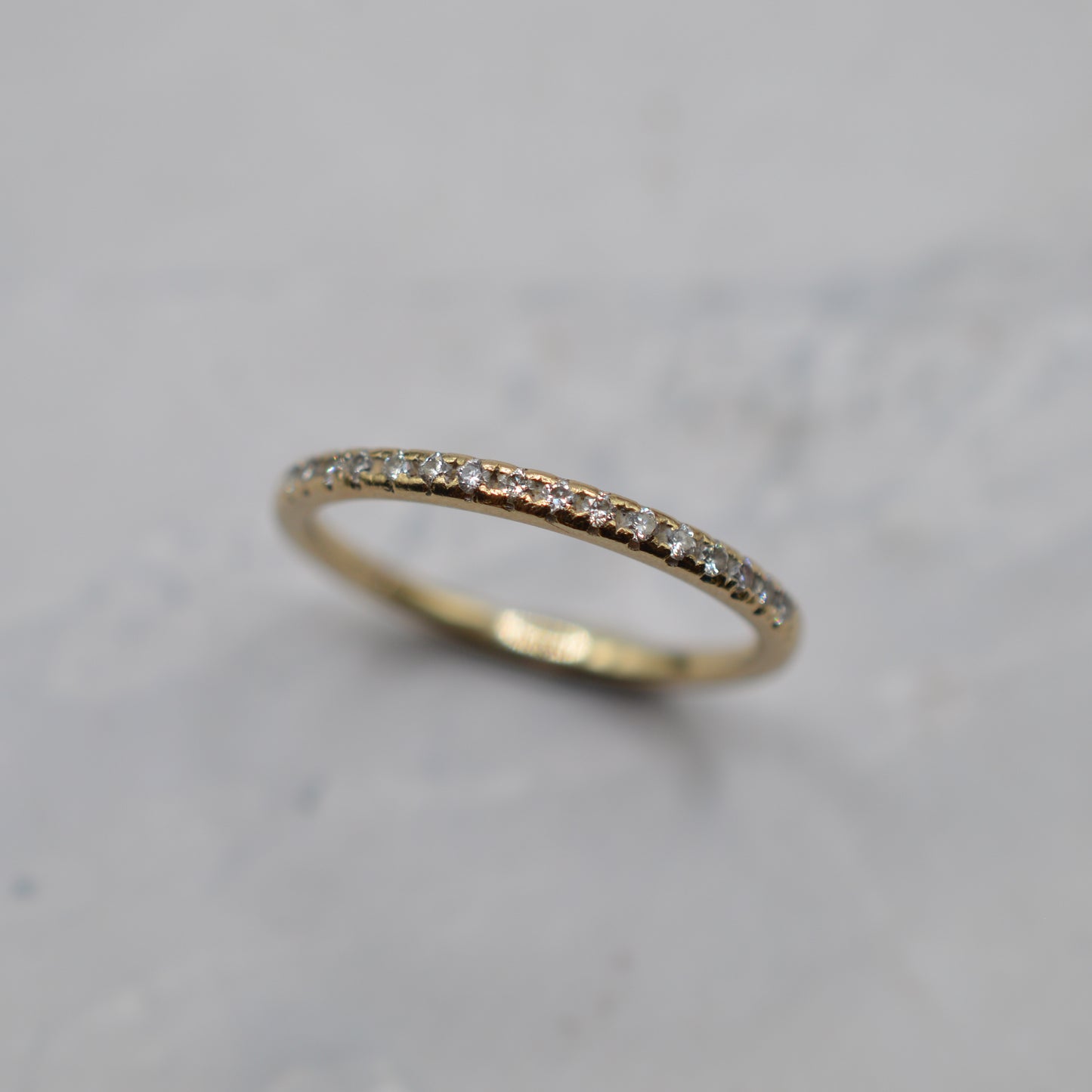 Stacking 18ct Gold Diamond Cluster & Half-Eternity Ring Set