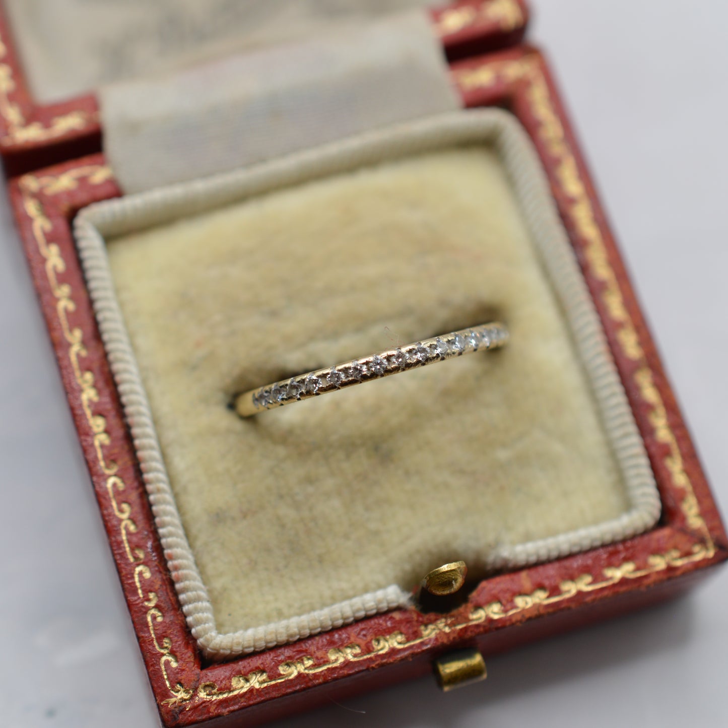 Stacking 18ct Gold Diamond Cluster & Half-Eternity Ring Set