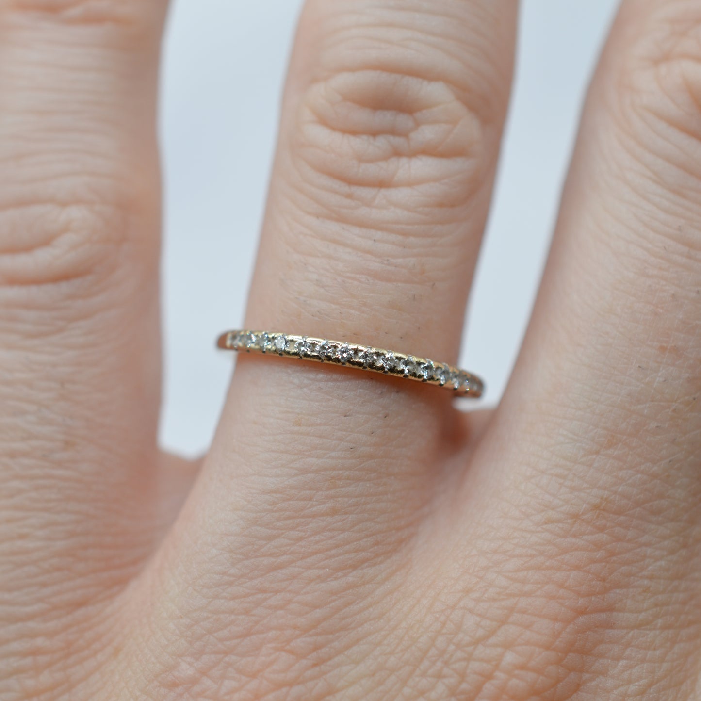 Stacking 18ct Gold Diamond Cluster & Half-Eternity Ring Set